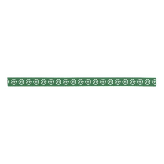 Aangepaste zakelijke Logo - Bedrijfscadeau - groen Grosgrain Lint (Voorkant)