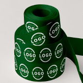 Aangepaste zakelijke Logo - Bedrijfscadeau - groen Satijnen Lint