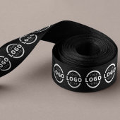 Aangepaste zakelijke Logo - Bedrijfscadeau - zwart Satijnen Lint