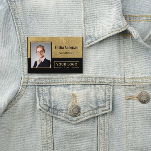 Aangepaste zakelijke Logo bedrijfsmedewerker foto Naamplaatje (In situ)