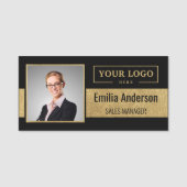 Aangepaste zakelijke Logo bedrijfsmedewerker foto Naamplaatje (Voorkant)
