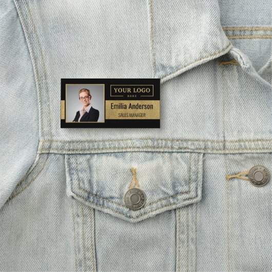 Aangepaste zakelijke Logo bedrijfsmedewerker foto Naamplaatje (In situ)