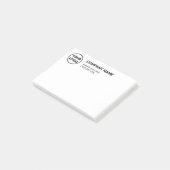 Aangepaste zakelijke Logo Bedrijfsnaam Contactgege Post-it® Notes (Schuin)