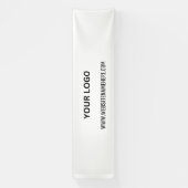 Aangepaste zakelijke Logo | Bedrijfsnaam en slogan Spandoek (Verticaal)