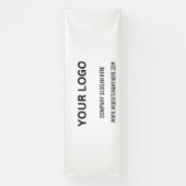 Aangepaste zakelijke Logo | Bedrijfsnaam en slogan Spandoek (Verticaal)