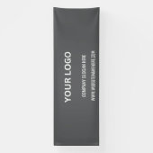 Aangepaste zakelijke Logo | Bedrijfsnaam en slogan Spandoek (Verticaal)