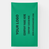 Aangepaste zakelijke Logo | Bedrijfsnaam en slogan Spandoek (Verticaal)