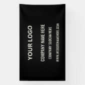 Aangepaste zakelijke Logo | Bedrijfsnaam en slogan Spandoek (Verticaal)