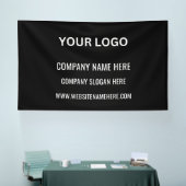 Aangepaste zakelijke Logo | Bedrijfsnaam en slogan Spandoek (Beurs)