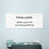 Aangepaste zakelijke Logo | Bedrijfsnaam en slogan Spandoek (Beurs)