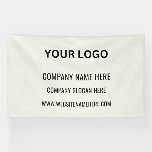 Aangepaste zakelijke Logo | Bedrijfsnaam en slogan Spandoek (Horizontaal)