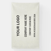 Aangepaste zakelijke Logo | Bedrijfsnaam en slogan Spandoek (Verticaal)