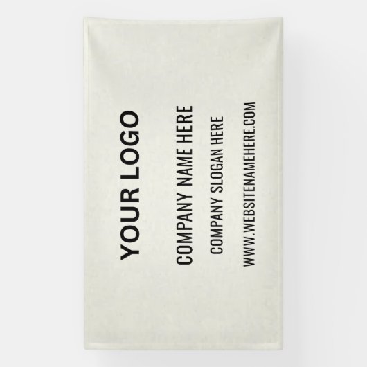 Aangepaste zakelijke Logo | Bedrijfsnaam en slogan Spandoek (Verticaal)