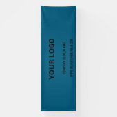 Aangepaste zakelijke Logo | Bedrijfsnaam en slogan Spandoek (Verticaal)