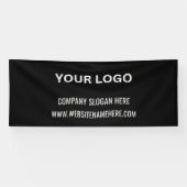 Aangepaste zakelijke Logo | Bedrijfsnaam en slogan Spandoek (Horizontaal)