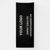 Aangepaste zakelijke Logo | Bedrijfsnaam en slogan Spandoek (Verticaal)