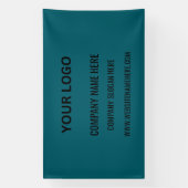 Aangepaste zakelijke Logo | Bedrijfsnaam en slogan Spandoek (Verticaal)