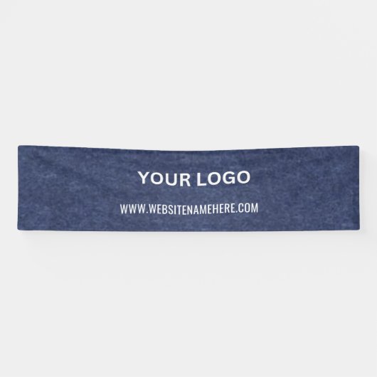 Aangepaste zakelijke Logo | Bedrijfsnaam en slogan Spandoek (Horizontaal)