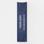 Aangepaste zakelijke Logo | Bedrijfsnaam en slogan Spandoek (Verticaal)