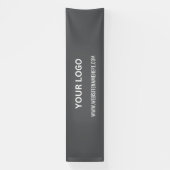 Aangepaste zakelijke Logo | Bedrijfsnaam en slogan Spandoek (Verticaal)