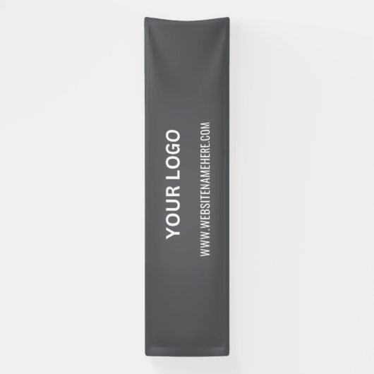 Aangepaste zakelijke Logo | Bedrijfsnaam en slogan Spandoek (Verticaal)