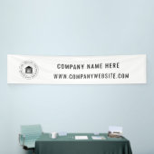 Aangepaste zakelijke Logo | Bedrijfsnaam en slogan Spandoek (Beurs)