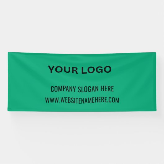 Aangepaste zakelijke Logo | Bedrijfsnaam en slogan Spandoek (Horizontaal)