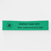 Aangepaste zakelijke Logo | Bedrijfsnaam en slogan Spandoek (Horizontaal)