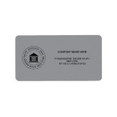 Aangepaste zakelijke Logo | Bedrijfsnaam Etiket (Voorkant)