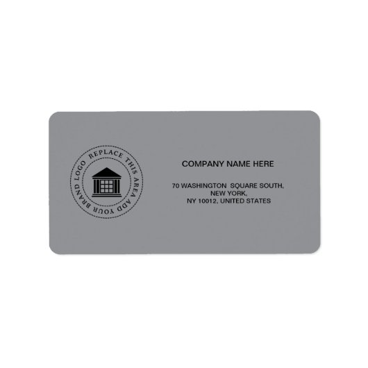 Aangepaste zakelijke Logo | Bedrijfsnaam Etiket (Voorkant)