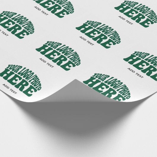 Aangepaste Zakelijke Logo BedrijfsTemplate Cadeaupapier (Hoek)