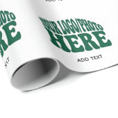 Aangepaste Zakelijke Logo BedrijfsTemplate Cadeaupapier (Rol Hoek)