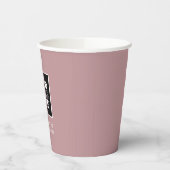 Aangepaste zakelijke Logo Blush roze papieren beke Papieren Bekers (Links)