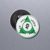 Aangepaste zakelijke Logo Button Flesopener