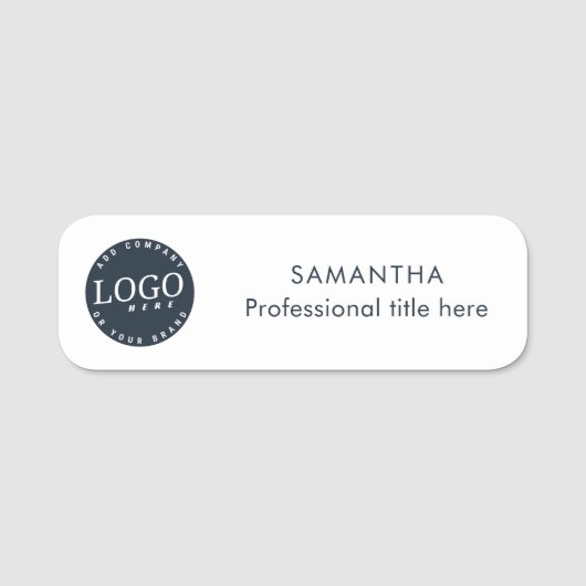 Aangepaste zakelijke Logo Corporate Employee Naamplaatje (Voorkant)