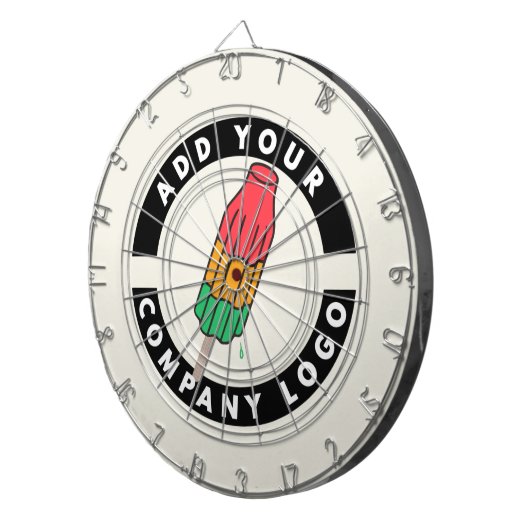 Aangepaste zakelijke Logo Dartbord (Voorkant Rechts)