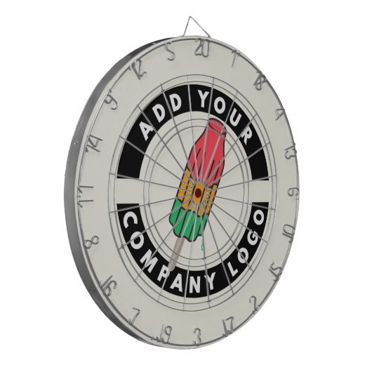 Aangepaste zakelijke Logo Dartbord (Voorkant Links)
