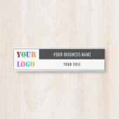 Aangepaste zakelijke Logo — Deurteken - Uw kleuren Deurbordje (Voorkant)