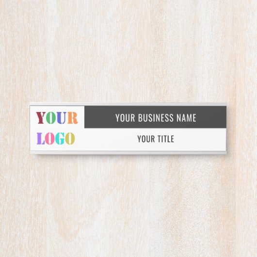 Aangepaste zakelijke Logo — Deurteken - Uw kleuren Deurbordje (Voorkant)