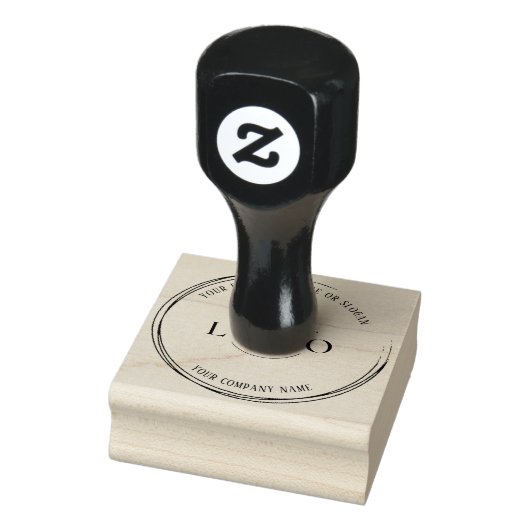 Aangepaste zakelijke Logo | ELEGANT & MODERN ROND Rubberstempel (Stempel)