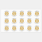 Aangepaste zakelijke Logo en bedankt tekst Labels (Vel)