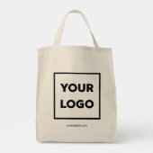 Aangepaste zakelijke Logo en bedrijfswebsite op tw Tote Bag (Achterkant)