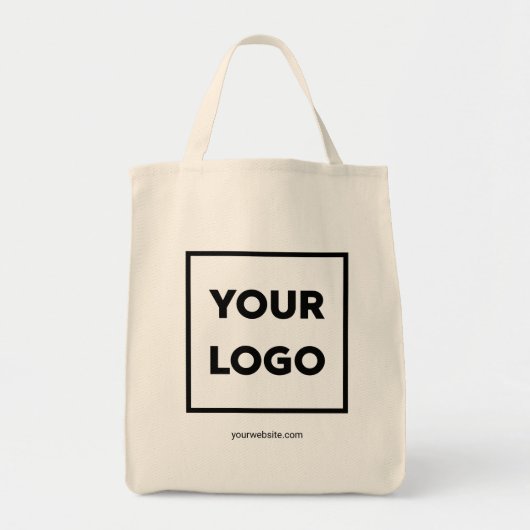 Aangepaste zakelijke Logo en bedrijfswebsite op tw Tote Bag (Voorkant)