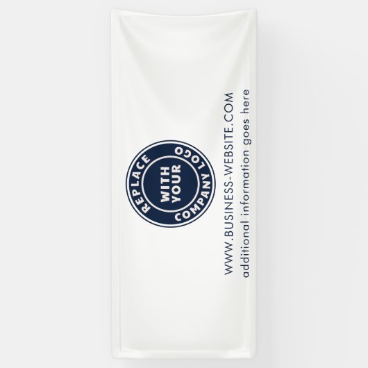 Aangepaste zakelijke Logo en bedrijfswebsite Spandoek (Verticaal)