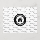 Aangepaste zakelijke Logo en bericht bedankt Briefkaart (Voorkant)