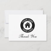 Aangepaste zakelijke Logo en bericht Dank je wel Bedankkaart (Voorkant)