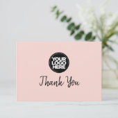 Aangepaste zakelijke Logo en bericht Dank je wel Kaart (Staand voorkant)