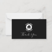 Aangepaste zakelijke Logo en bericht Dank je wel Notitiekaartje (Voorkant)