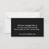 Aangepaste zakelijke Logo en bericht Dank je wel Notitiekaartje (Achterkant)