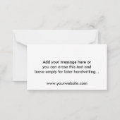 Aangepaste zakelijke Logo en bericht Dank je wel Notitiekaartje (Achterkant)